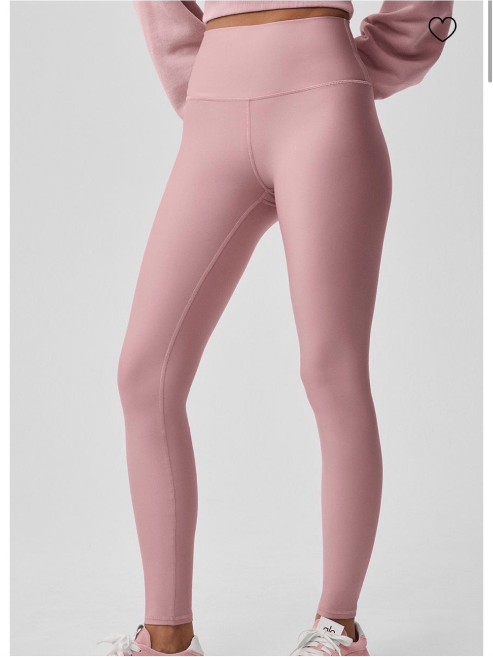 Alo-High Waist Air lift Leggings-Vintage Pink-Full length-S-Athletic Athleisure